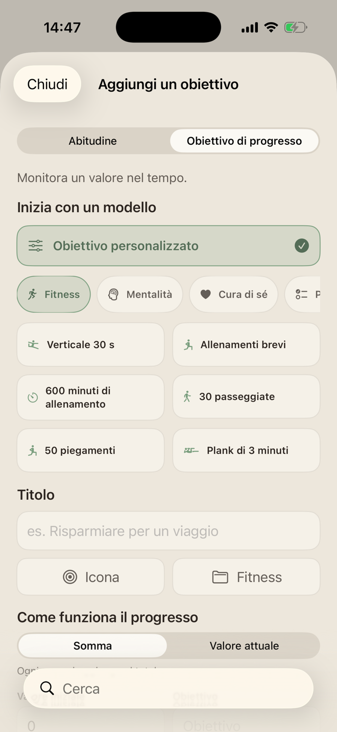 Modelli di obiettivi misurabili per studio, passeggiate, piegamenti e plank